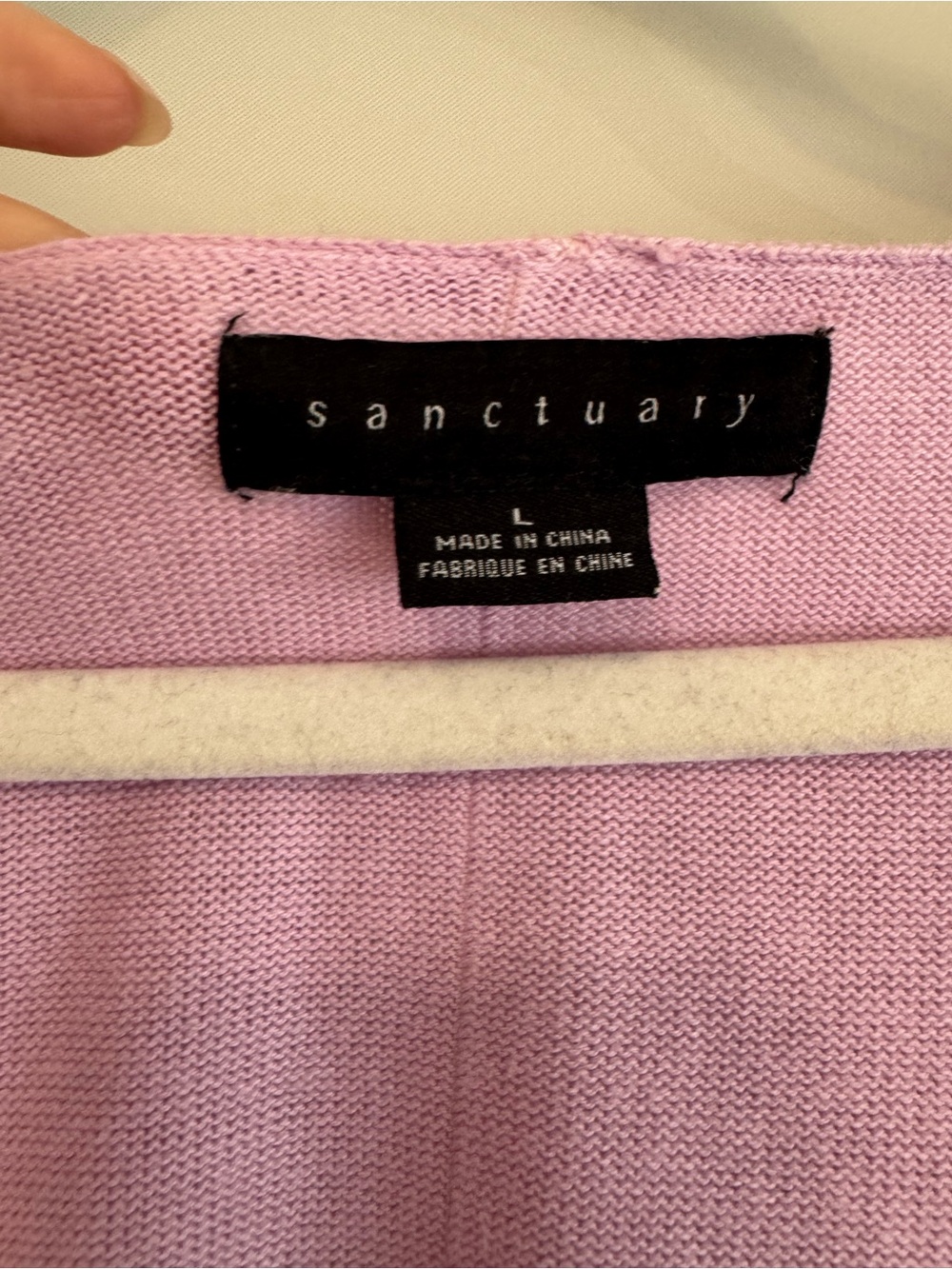 Sanctuary gradient ombré sweater cotton lilac purple white green XL v neck - Picture 3 of 5